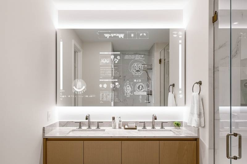 Featured image for Smart Mirrors Transform Bathrooms Into AR Health Hubs