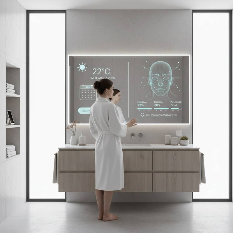 Featured image for Smart Mirrors Turn Your Bathroom Into an Interactive Hub