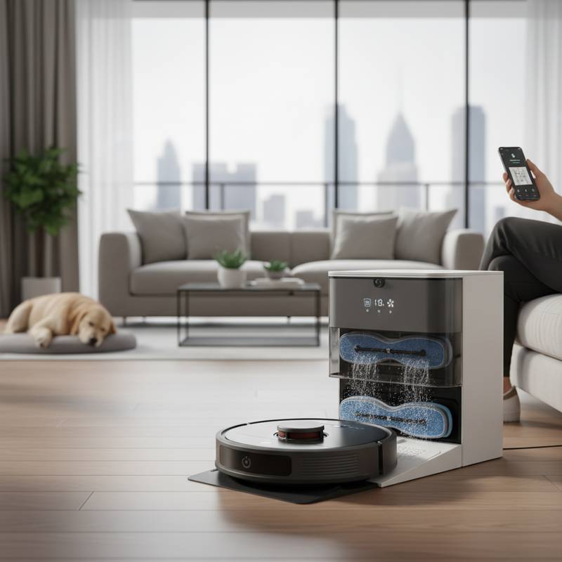 Featured image for Robot Vacuums That Clean Their Own Mop Pads