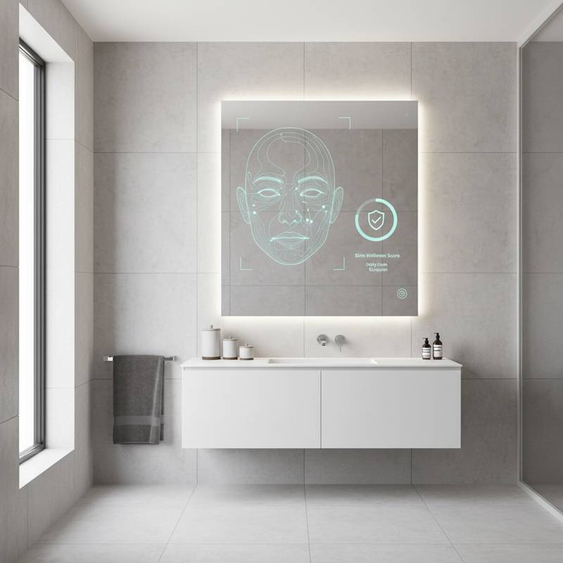 Featured image for Smart Mirrors Turn Your Bathroom Into a Skin Clinic