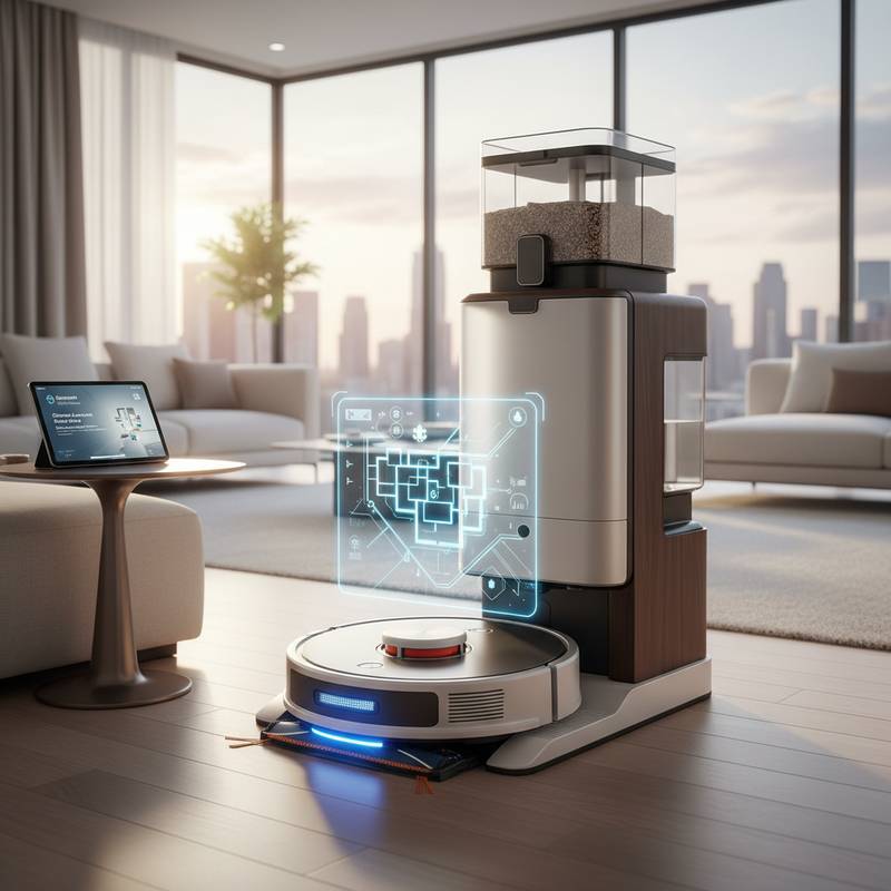 Featured image for Robot Vacuums Now Mop, Sanitize and Self-Empty for Weeks