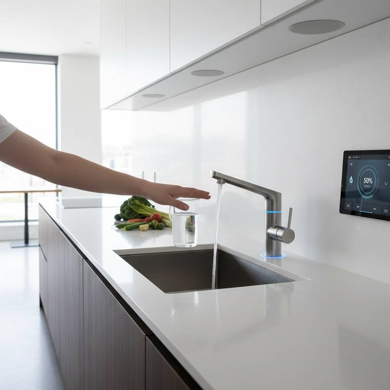 Featured image for Touchless Faucets Cut Kitchen Water Waste by 50%
